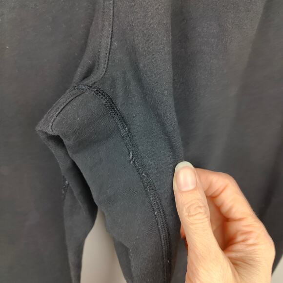 Lululemon Sweatpants Womens 10 Black Tapered Side Zip Waist Lounge Cotton - Picture 4 of 8